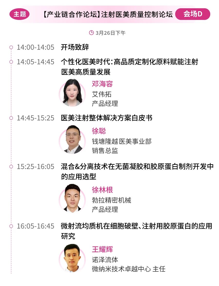 议程首曝！华熙/协合/四环/斐缦等60+巨头首度同框，共探医美新征程！(图8)